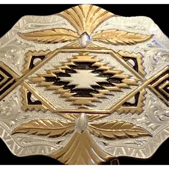 SOLD!!! Sold!!MONTANA SILVERSMITHS Silver Plated~Western belt buckle~ Columbus - Picture 9 of 12